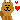 brown dog love hearts pixel